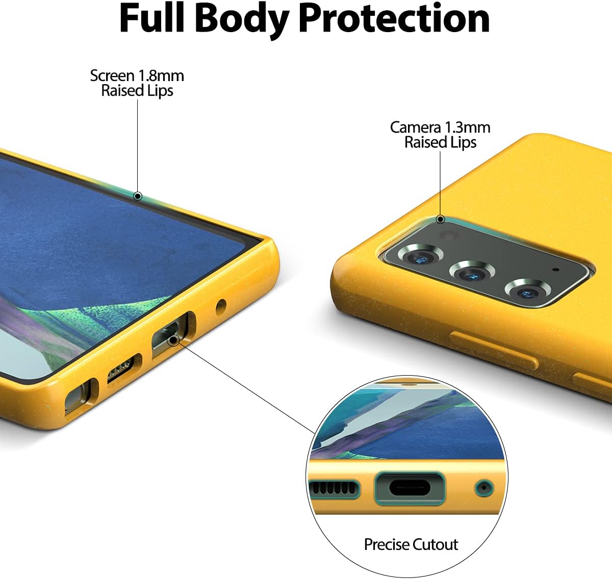 GOOSPERY Pearl Jelly for Samsung Galaxy Note 20 6.7"(2020) 5G Case, Vivid Color with Light Shimmer Jewel Effects Glitter Sparkles Shine Look Slim Thin TPU Rubber Back Cover (Yellow)