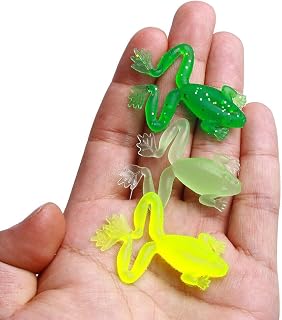Pack of 15 Pack Rubber Frog Fishing Lures Bait Topwater Soft Lure Fish 2.1" 1/10oz