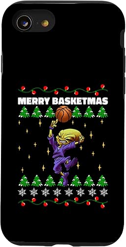 Vista 31 de iPhone 14 Pro Alien Playing Basketball Player Christmas Funny Xmas Design Case