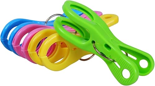 Miniatura 3 de Ecrocy broches de toalla para la playa tamaño gigante evita que tu toalla vuele con el viento para cuerdas de ropas paquete de 8