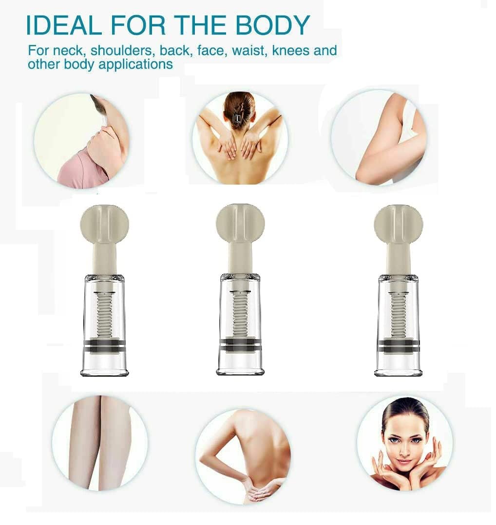 Gajoin Cupping Therapy Set Suction Cups with Magnetic Pump Chinese Acupoint Sets for Cellulite Massage Muscle and Joint Pain Relief (): 4 Twist