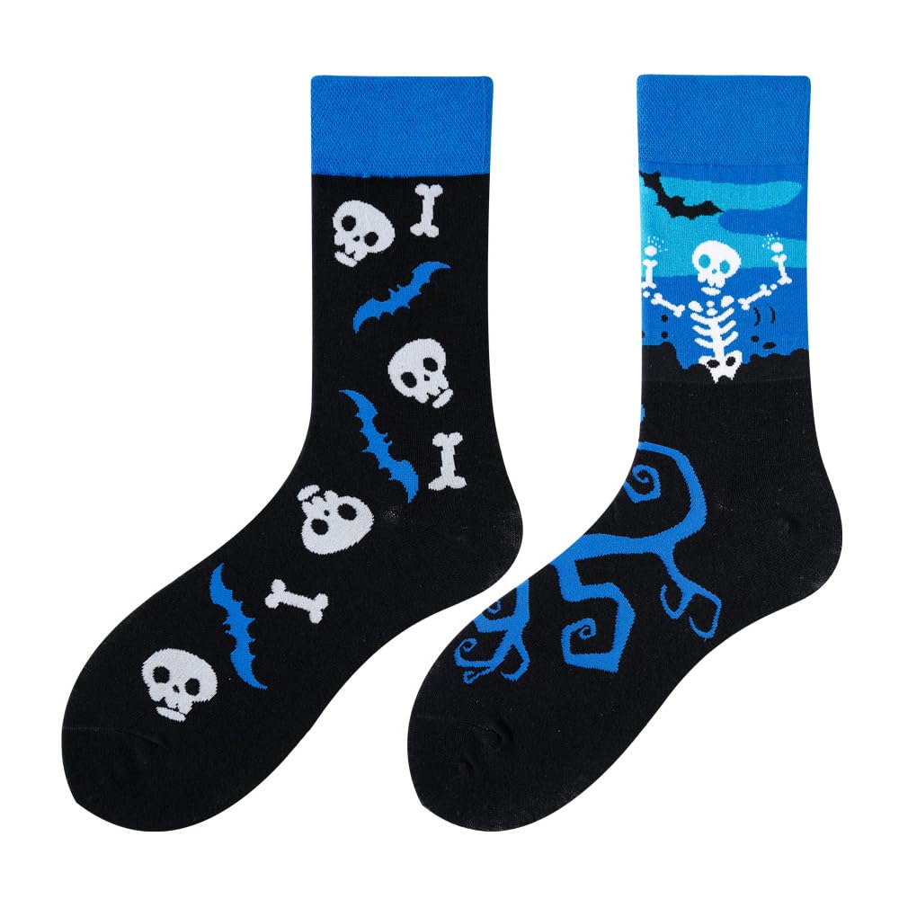 Calcetines Divertidos Unisex para Mujer y Hombre con Diseños Asimétricos en Par - Temas Animales, Comida, Fruta, Deporte y Arte en Algodón - Ideal para Regalos — view 102