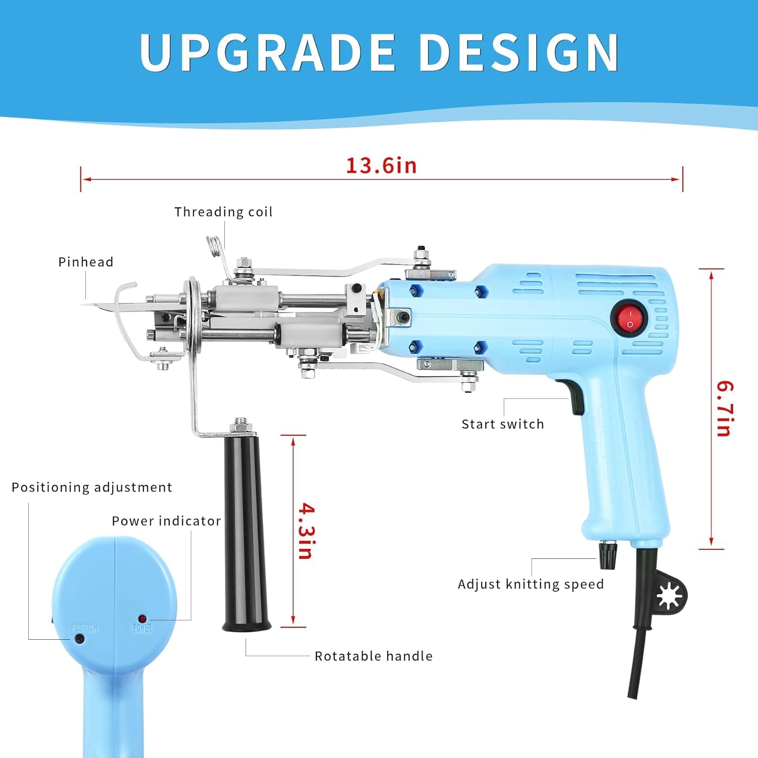 Cut & Loop - Kit de pistola de mechones de pelo ajustable de 7 a 21 mm para