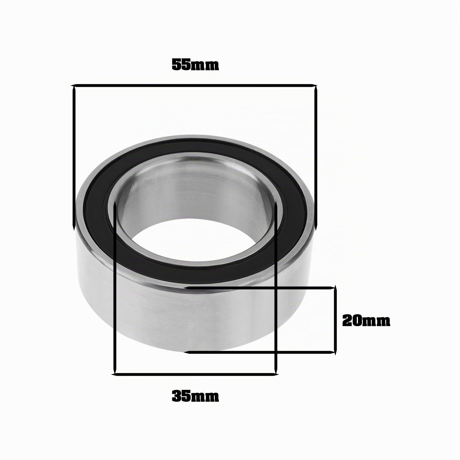 ECSiNG 2 Piezas 35BD219DUK Cojinete de Embrague de Aire Acondicionado 35x55x20mm Cojinete de Embrague de Compresor Adecuado para La Mayoría de Los Automóviles del Mercado