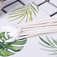 Vista 7 de Hisopos de algodón de punta de precisión para maquillaje, 800 hisopos de algodón de doble punta con barra de papel, 4 paquetes, 200 piezas, 1