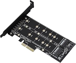 M.2 Expansion Card Pcie M.2 Adapter X16 18×13×3 Pci E 4X to M.2 Nvme Ssd Ngff Adapter Card B Key M Key Expansion Dual Interface