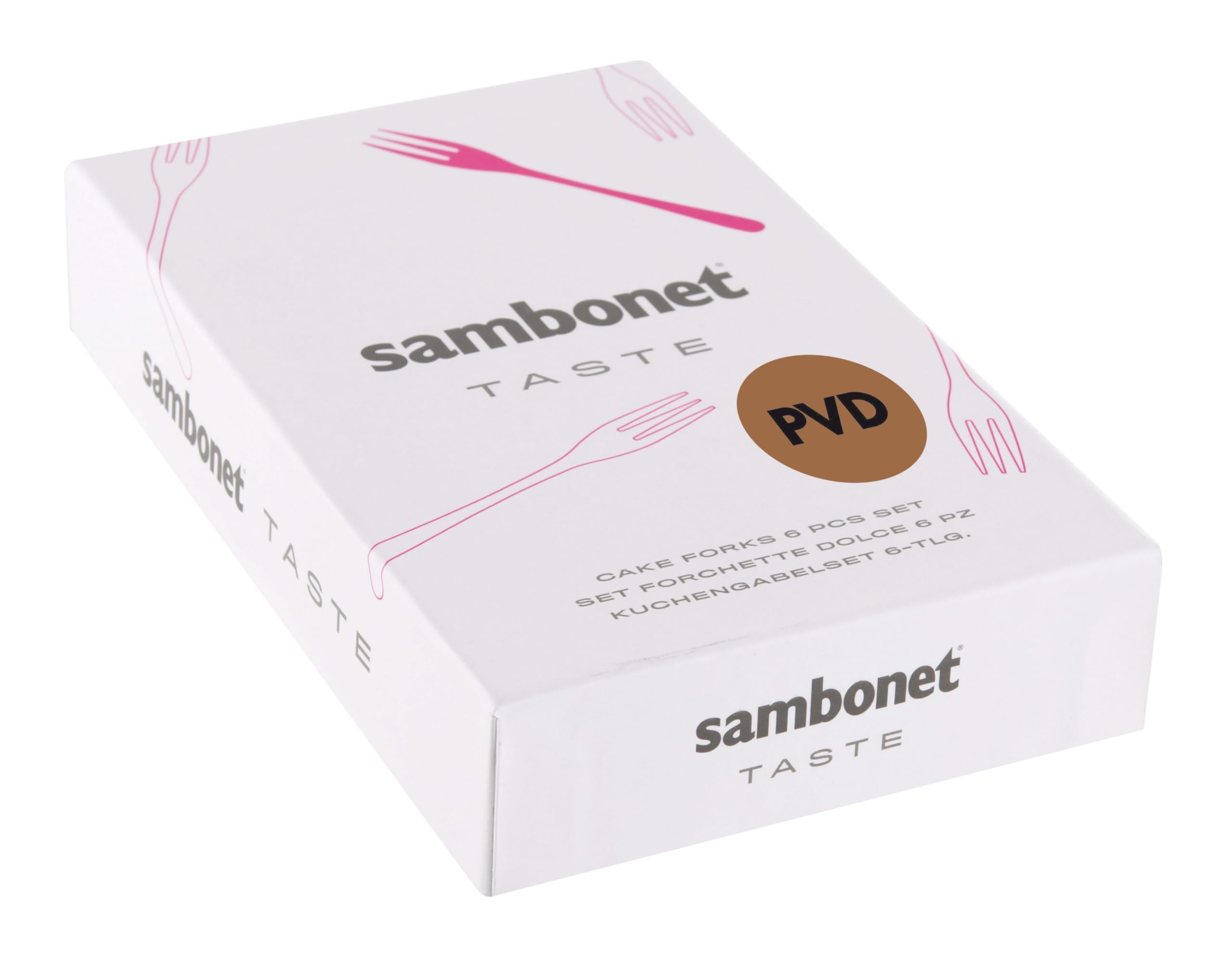 Sambonet - Confezione Regalo 6 Forchette Dolce Taste Antique Pvd Champagne