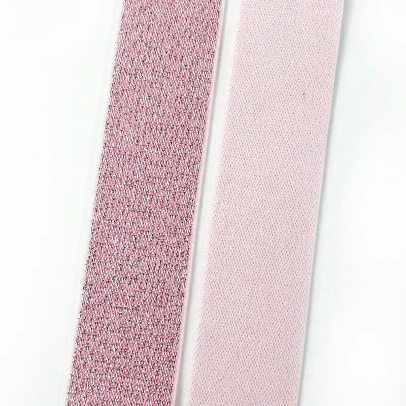 Elastyczna taśma nylonowa, Polyester Elastic Band For Sewing Bag Straps Waistband Multicolor 25-50mm X 2-10m(Pink 50mm,10Meters)