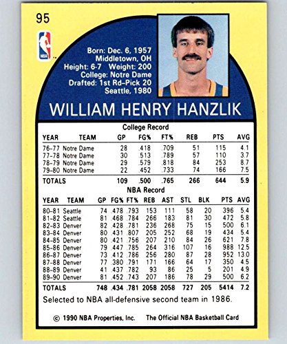 Amazon.com: 1990-91 NBA Hoops #95 Bill Hanzlik Denver Nuggets