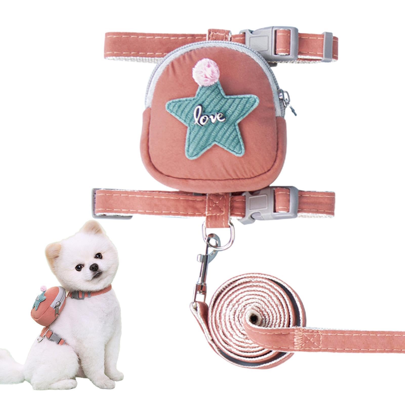 Zankie arnés Mochila para Perro - Mochila con arnés para Perros y Gatos con Correas Ajustables,Ropa para Perros Decoración para Mascotas para Caminatas diarias, Caminatas, Entrenamiento