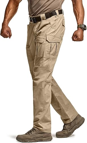 Miniatura 4 de CQR Pantalones tácticos Flex Ripstop para hombre, pantalones cargo elásticos resistentes al agua, pantalones de trabajo ligeros EDC para senderismo