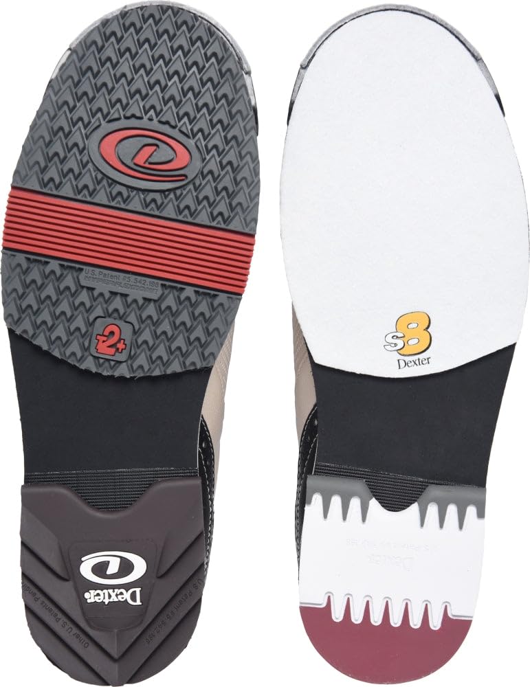 Dexter Mens SST 8 BOA MC Bowling Shoes (for Right and Left Handed Bowlers. Men's Shoe Sizing) - Parchment/Black 9