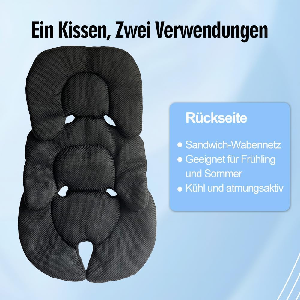 Reductor de asiento para cochecito, asiento de coche y trona, cómodo y transpirable, asiento universal para recién nacidos