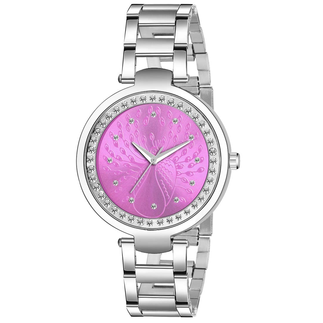 Acnos Stainless Steel Premium Pick Dial Round Diamond Silver Chain Belt Mt Analogue Watch For Girls And Women Pack Of - 1 (Mt-208), Silver Band (B08DJ7J88C) Amazon Price History, Amazon Price Tracker