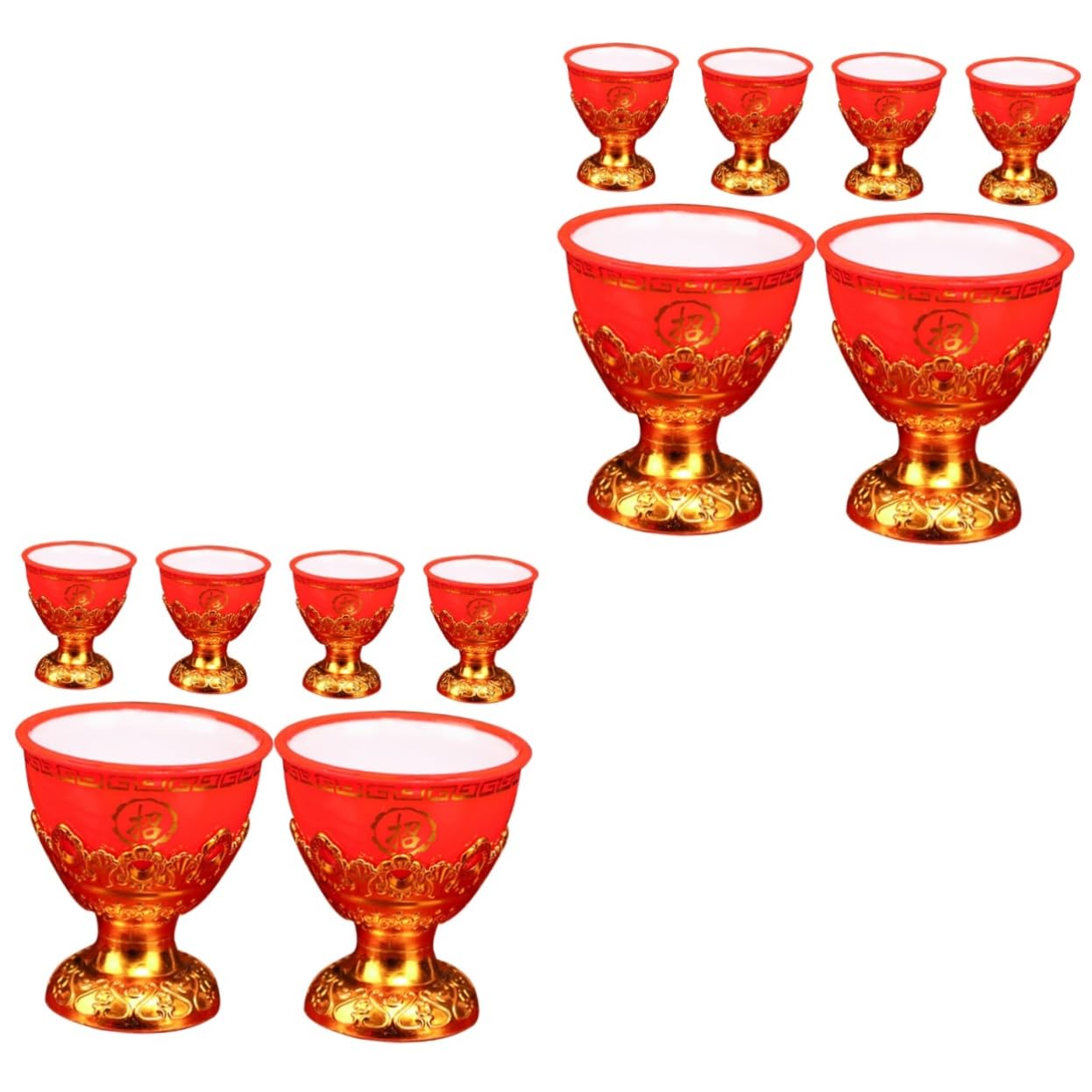 Tasses de célébration bouddhiste Healvian en lot de 12 petites coupes