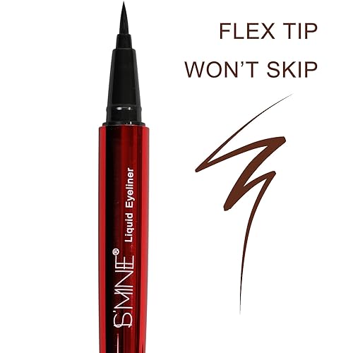 Miniatura 3 de ISMINE - Delineador de ojos profesional mate vegano a prueba de manchas, delineador de maquillaje fácil líquido sin saltos, fórmula impermeable,