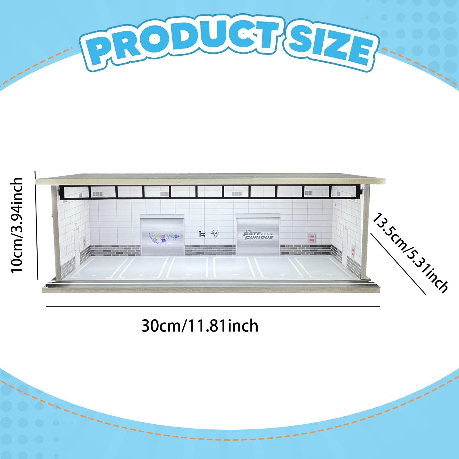 Modellauto Vitrine 1/64 Modellauto Sammelvitrine mit LED Beleuchtung Staubschutzabdeckung Ausstellungsbox Diorama Aufbewahrung Aus PVC Acryl F, Style F