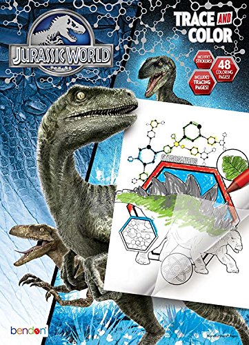 Bendon Jurassic World Trace and Color Coloring and Activity Book