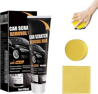 Car Scratch Remover Wax, 2026 New Universal Premium Polishing Compound for Deep Scratches, Car Paint Scratch Remover for Vehicles with Sponge and Cloth (1pcs)
