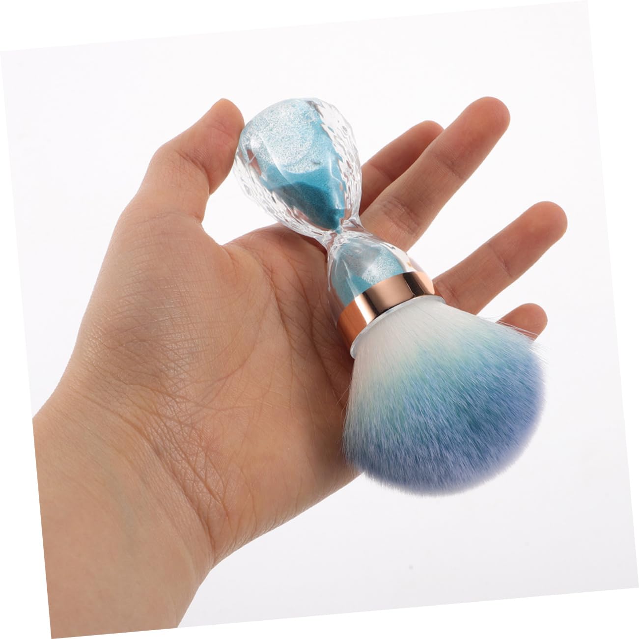 Vaguelly 2pcs Soft Large Head Nail Dust Brush for Acrylic Nails Manicure Brush Gentle Fluffy Remover Powder Cleaner for Art and Makeup Tools