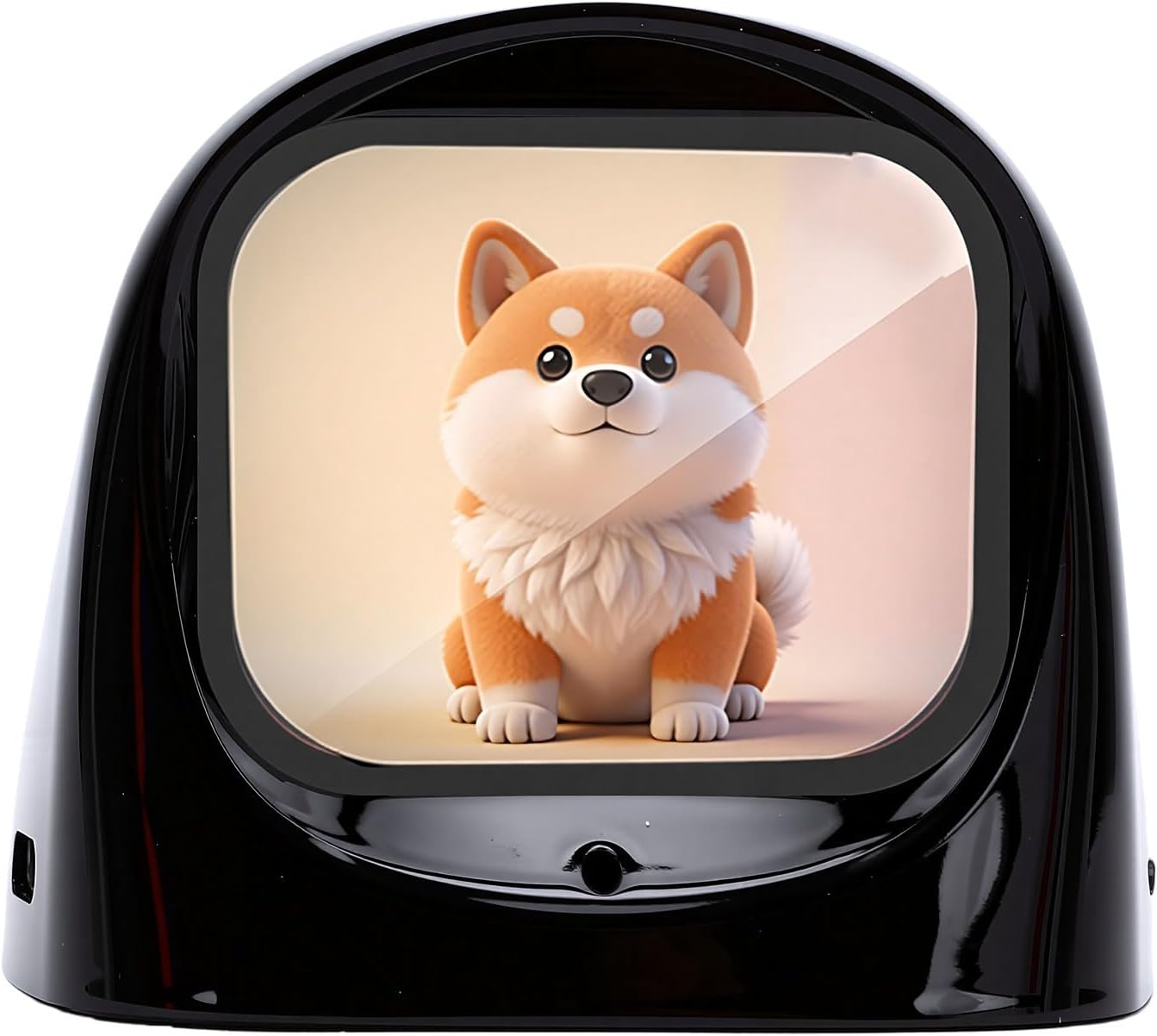 AI Desktop Robot Companion with 70+ Animated Expressions and Speaker, for Car Desk Toy (Black)