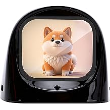 AUNMAS AI Desktop Robot Companion with 70+ Expressions Gyroscopic Sensing Speaker for Car Dashboard Office Decor Black