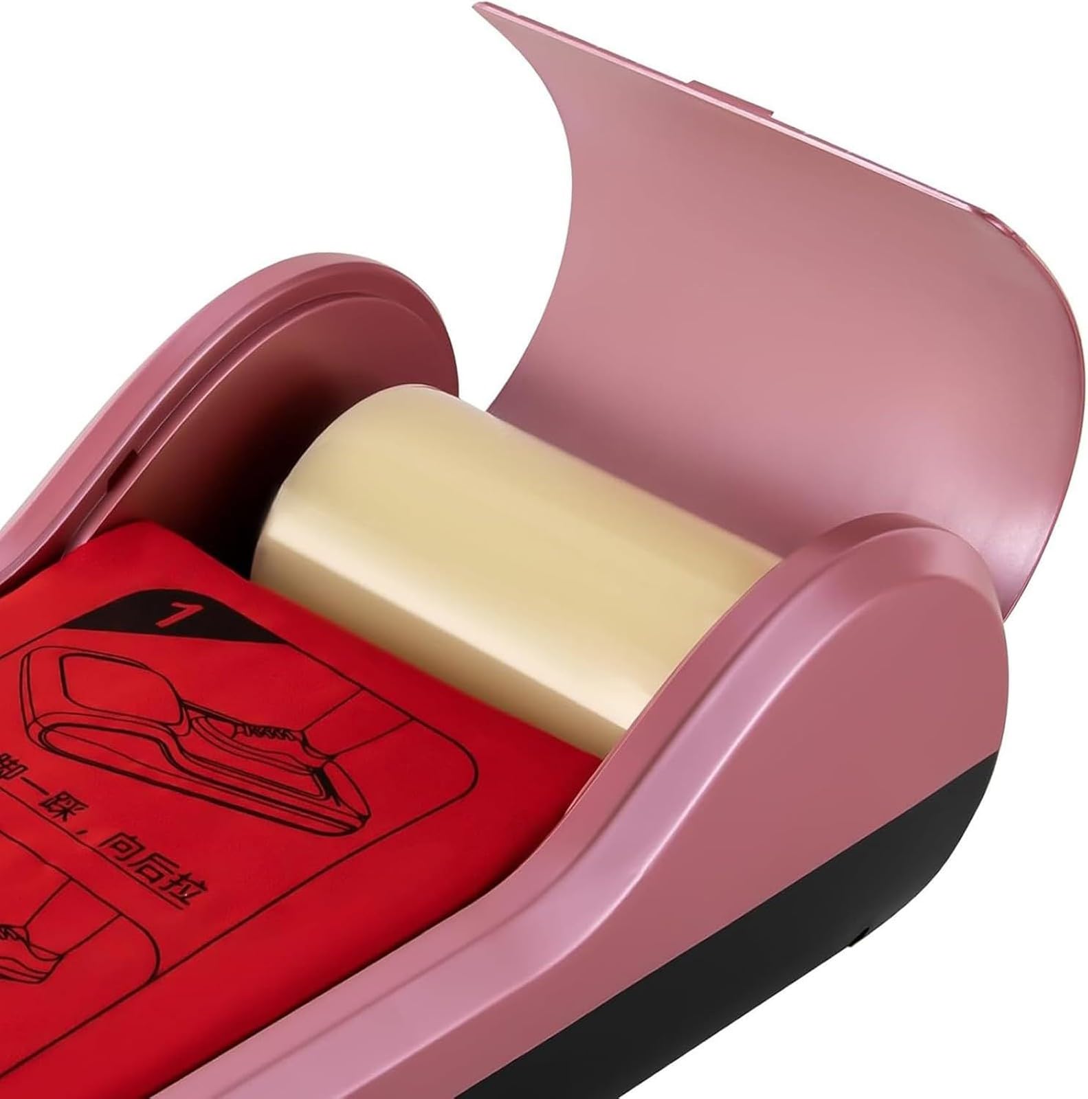 Dispensador AutomáTico de Cubrezapatos con Pedal y 3 Rollos de PelíCula - Dispensador PortáTil Para Hogar y Oficina - MáQuina de PelíCula Desechable para Calzado