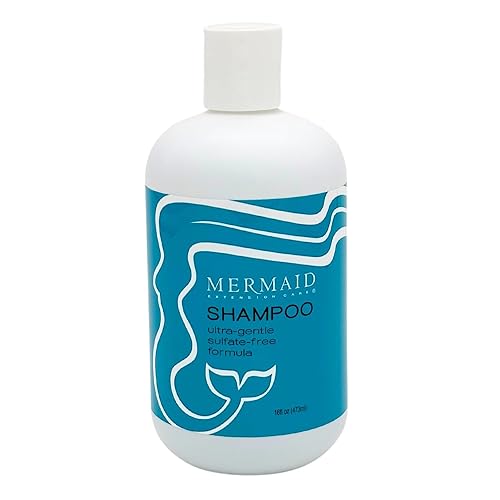 Mermaid Extension Champú para el cuidado del cabello, sin aceite, limpieza suave, producto de hyrdrating de grado de salón, seguro para extensiones