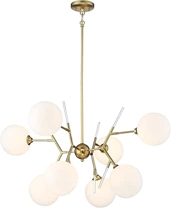 GEORGE KOVACS P1488-248 Polares Chandelier, 8-Light, 480 Total Watts, 26-in H x 36-in W, Honey Gold
