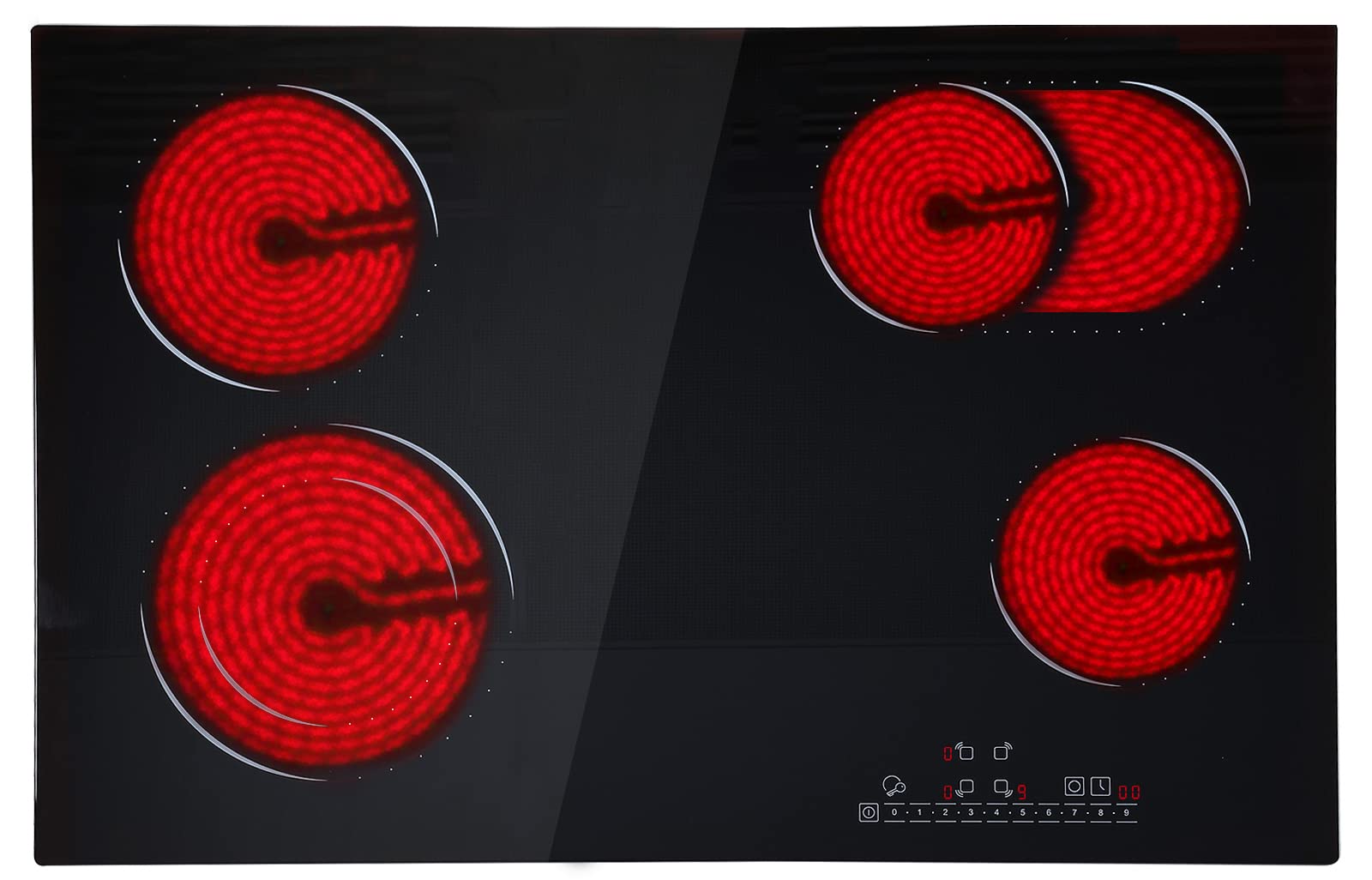 Buy Homtone 4 Burner Electric Cooktop7200W, Radiant Electric Stove