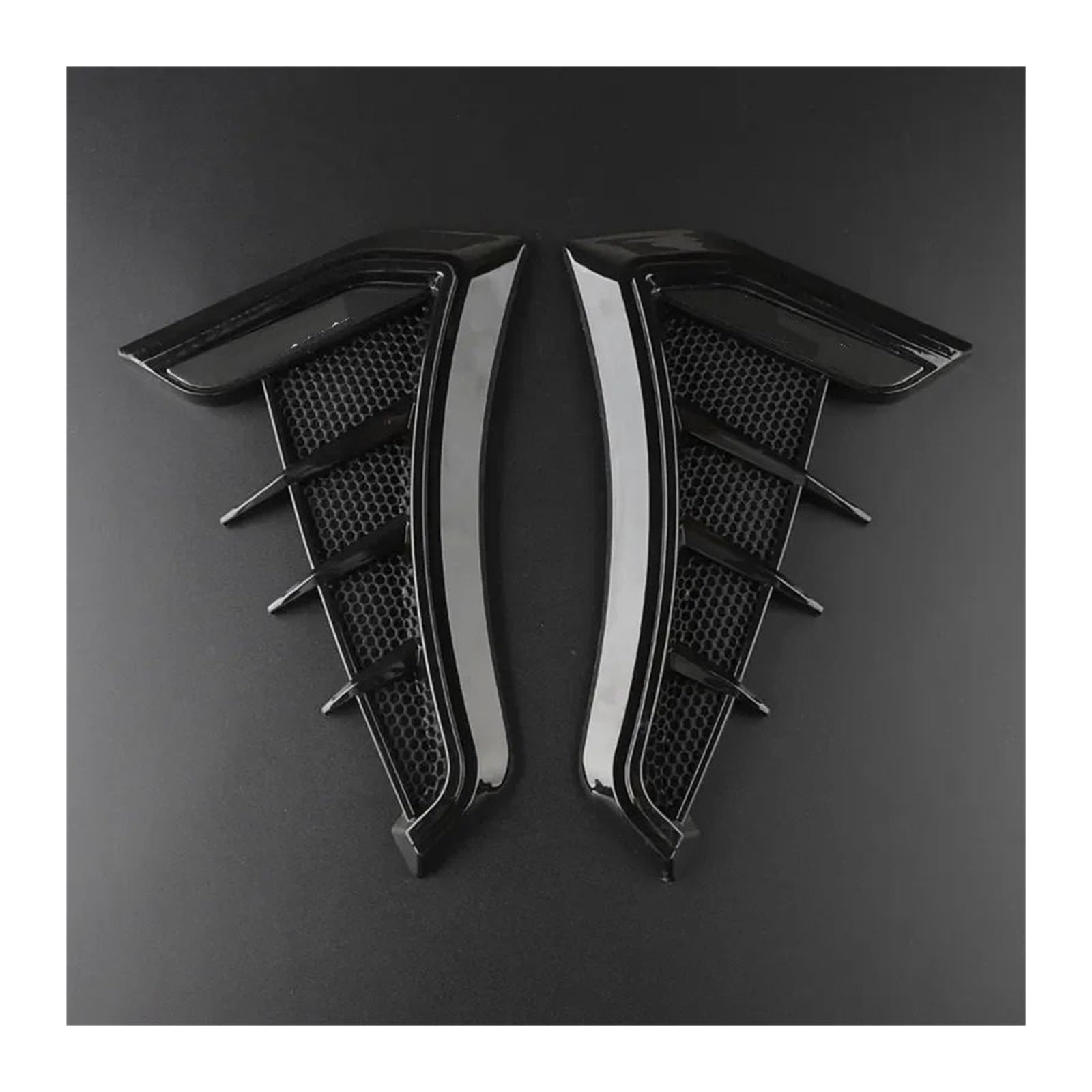 TILIEINE Car Front Side Air Vent Cover Fit For Volvo XC60 Car Accesories Car Fender Side Vents Air Flow Intake Hole 3D Grille Sticker Cover(Black)