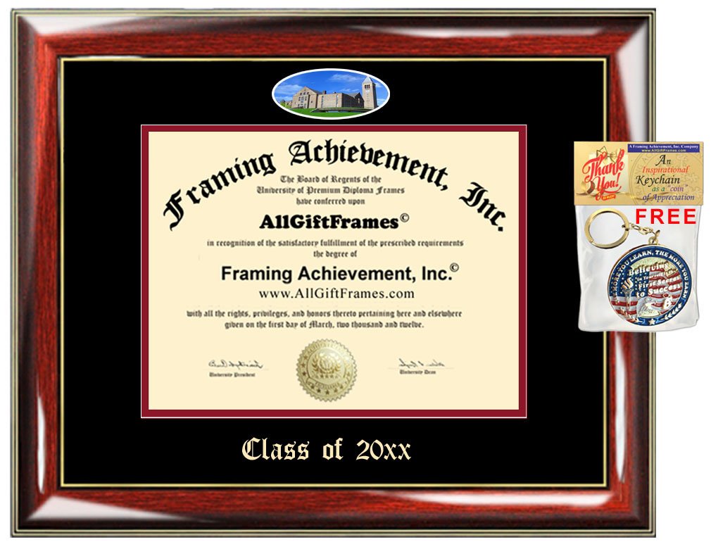 AllGiftFrames Cornell Custom Diploma Frame Embossed Cornell University Best Graduation Degree Frame Double Mat Campus Fisheye Picture Frame Cheap Degree Certificate Holder Graduate Gift