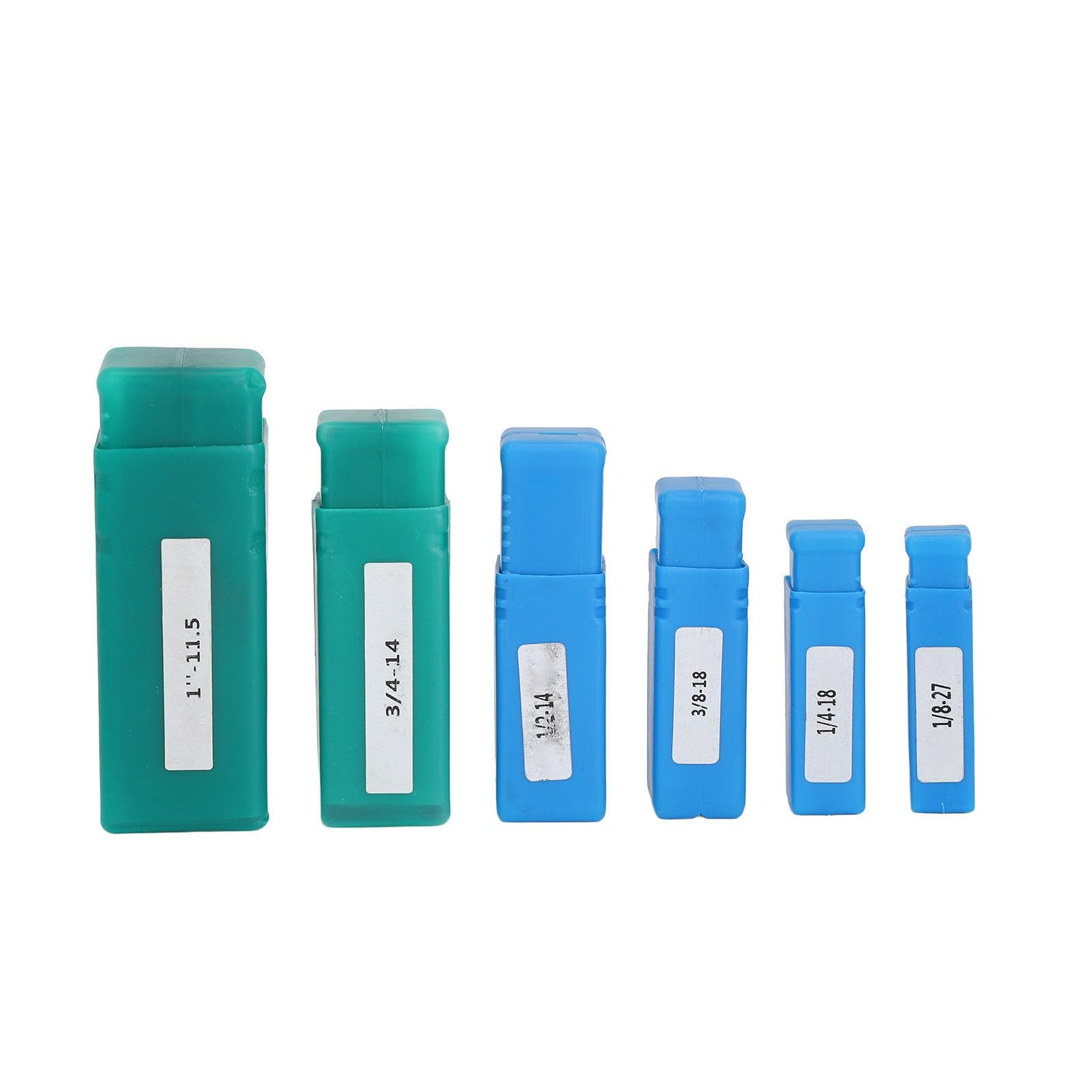 6 PCS NPT Toccine per tubi, set di rubinetti del tubo HSS, resistere a tocchi di filo idraulico con scatola di stoccaggio, filettatura del tubo industriale set per manutenzione a