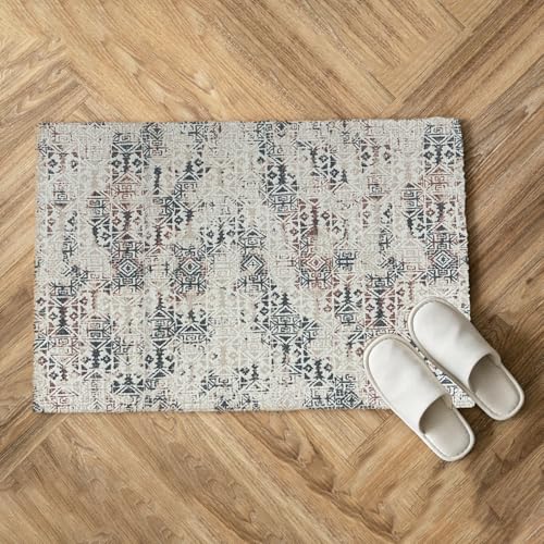 Image of Urban Space Digital Printed Premium Chenille Floor Carpet Mat for Bedroom, Living Room, Super Soft Rug with Anti-Skid Backing, Modern Distressed Design (2ft x 3ft, ACR003)