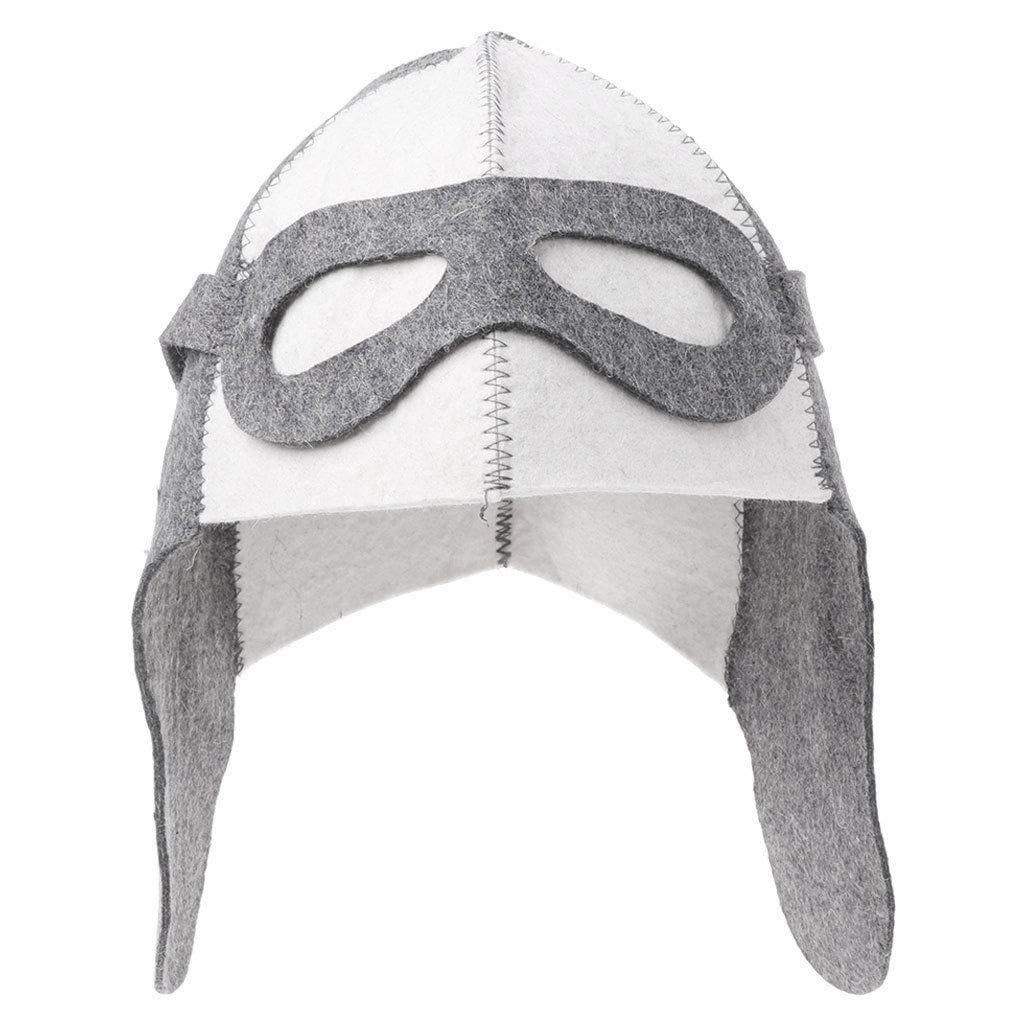 Simplelife White Wool Felt Sauna Hat Anti Heat Russian Banya Cap For Bath House Head Protection