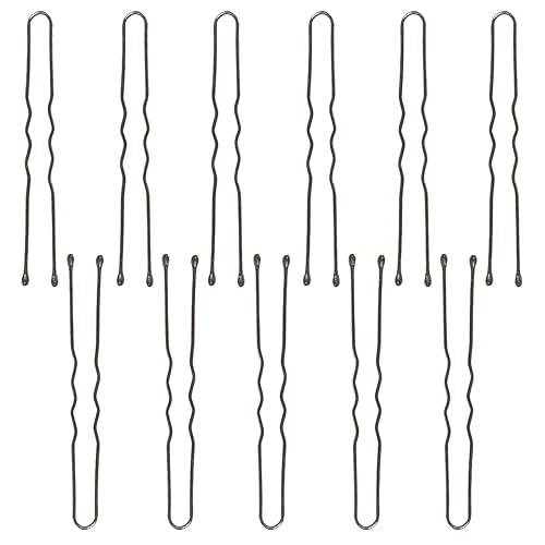 Miniatura 6 de ForPro Horquillas para el cabello (575 unidades aproximadas), marrón, 2 pulgadas de largo, con punta de bola, rizado, no dañante, 1 libra.