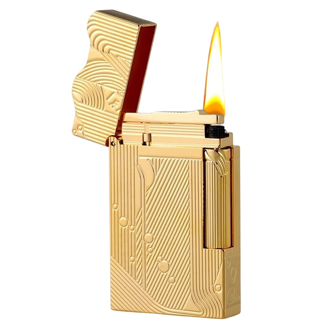 Laicengo Sanji Lighter, Vintage Trench Lighter, Butane Refillable Lighters, Copper Gas Lighters for Men Dad Husband (Fuel Not Included)