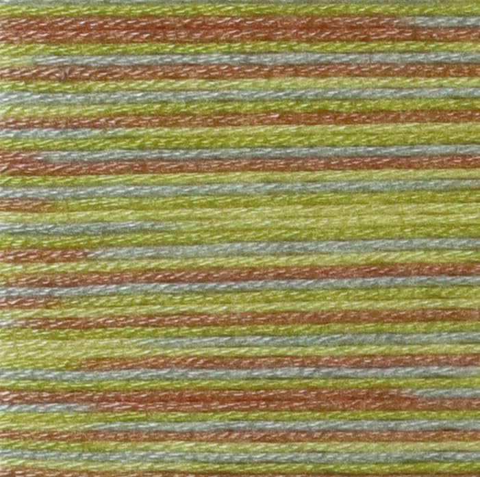 Image of KCS Big skeins of 25 Meters Size 25 Color Variegated Cross Stitch Stranded Threads,6 skeins,4508