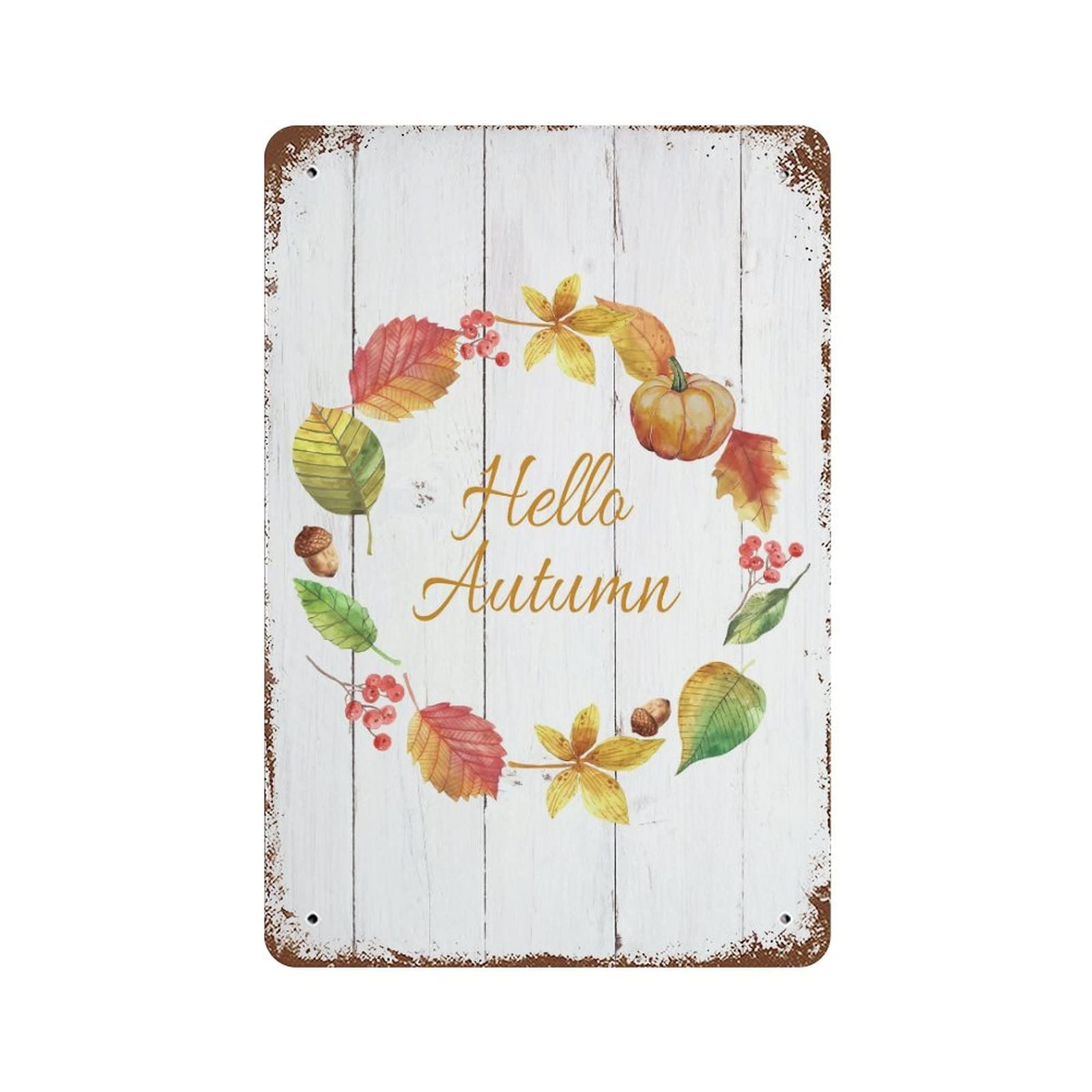 Panneau automne Hello Autumn cadeau crémaillère original nouveau propriétaire