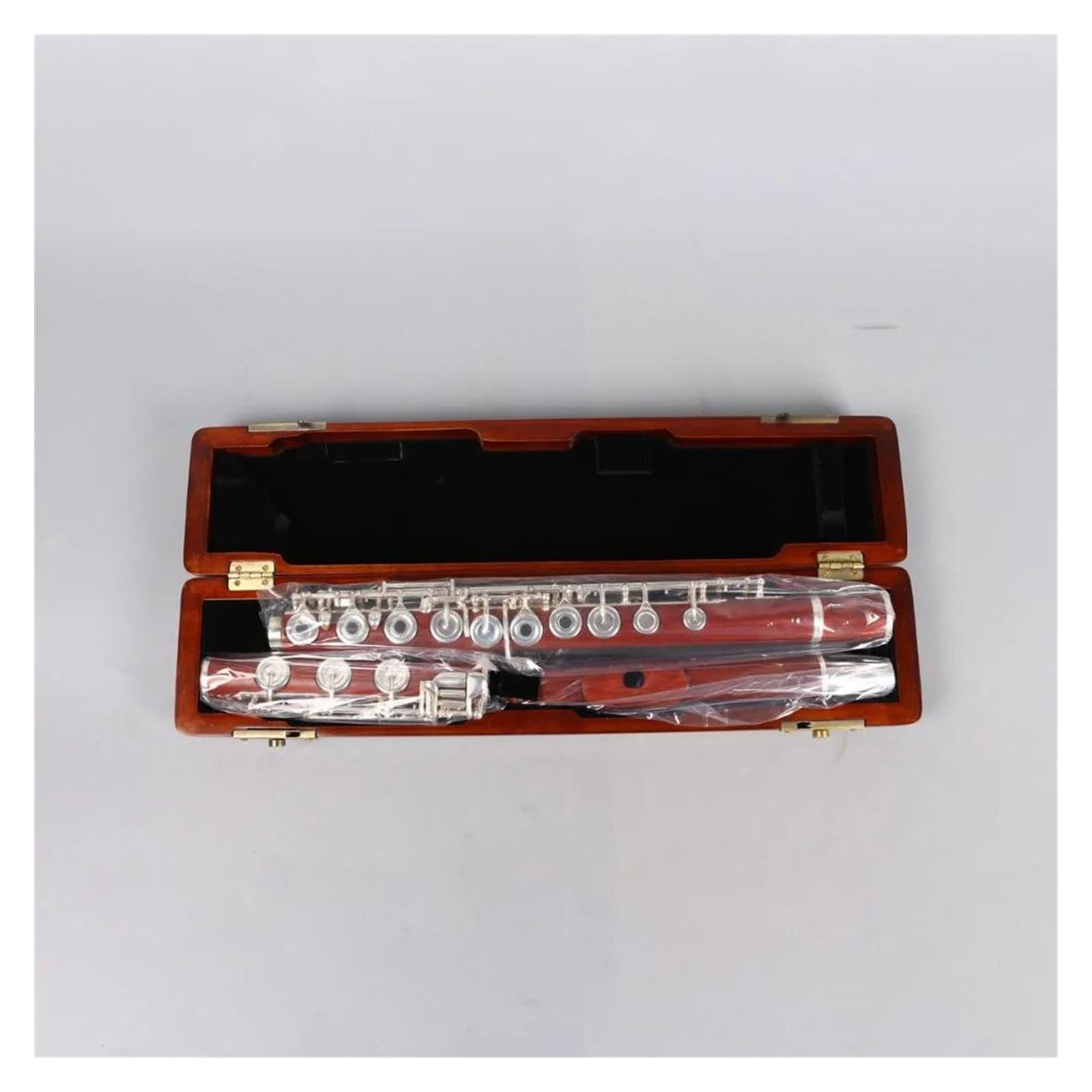 Chiavi Placcate In Argento A 17 Fori Con Foro Aperto Flauto E Chiave B Piede Corpo In Palissandro Flauto Con Custodia In Legno Flauto Traverso Kit