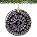 City-Souvenirs Rose Window Christmas Ornament, Porcelain 2.75" Double Sided Notre Dame Cathedral Paris Christmas Ornaments