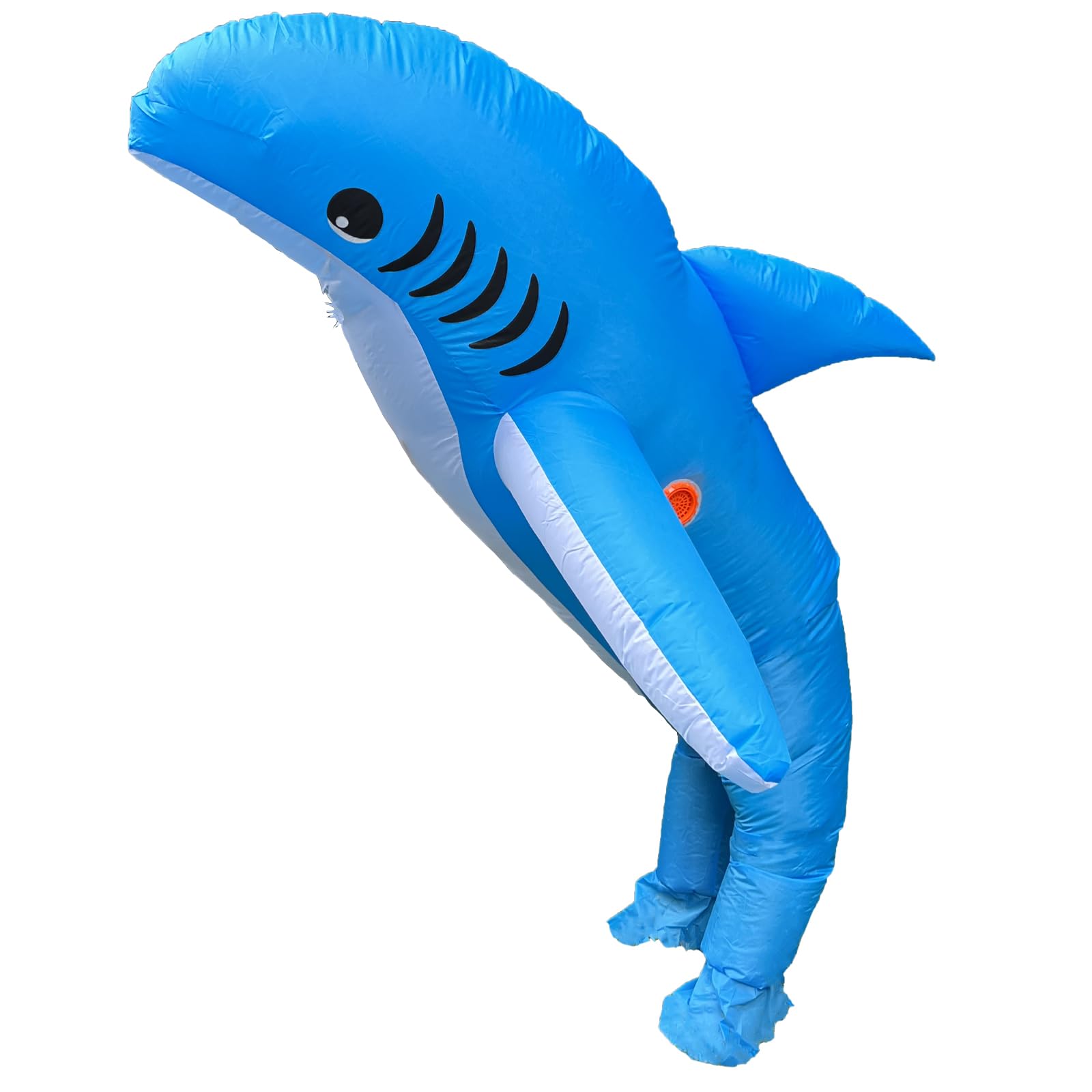 XUANNIAOInflatable Shark Costumes for Halloween Show Cosplay Jumpsuit Fantasy Inflatable Suit for Adult Male and Female Blue shark
