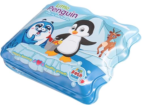 Meiyya Summer Enjoyment Baby Shower Book, Baby Bath Book,Plastic Tear Proof Shower Toys for Early Education(#1-Animal)