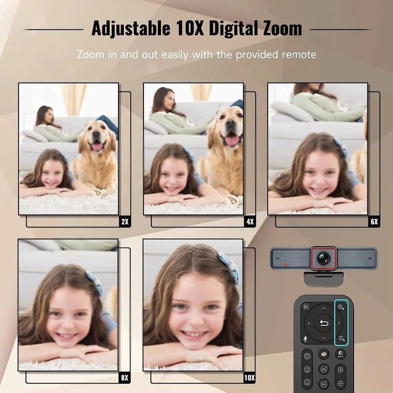 4K 3.0 Webcam Wide Angle Computer Camera for Laptops Meetings Conferences Live Streaming image 5