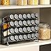 AOZITA Spice Rack Organizer for Cabinet, Spice Organizer with 28 Empty Spice Jars with Black Lids, Funnel, Spice Labels, Seasoning Organizer for Countertop, Cabinet, Kitchen, Pantry, Cupboard