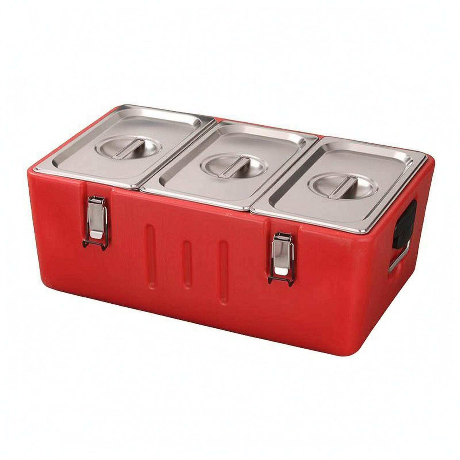 Scatola Pranzo Termica Doppio Coperchio Portapranzo Isolato Chiusure Metalliche Lunch Box in Acciaio Inox, style to 2