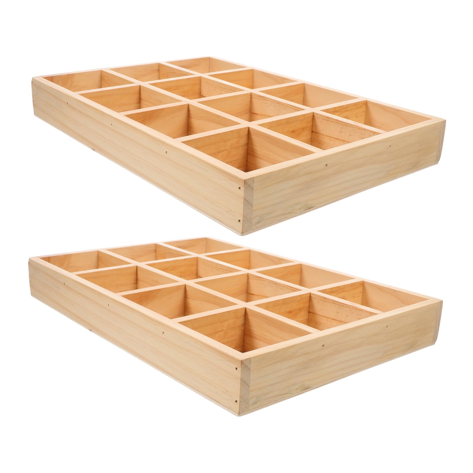 Boite de rangement en bois Housoutil avec compartiments pour bijoux et bracelets