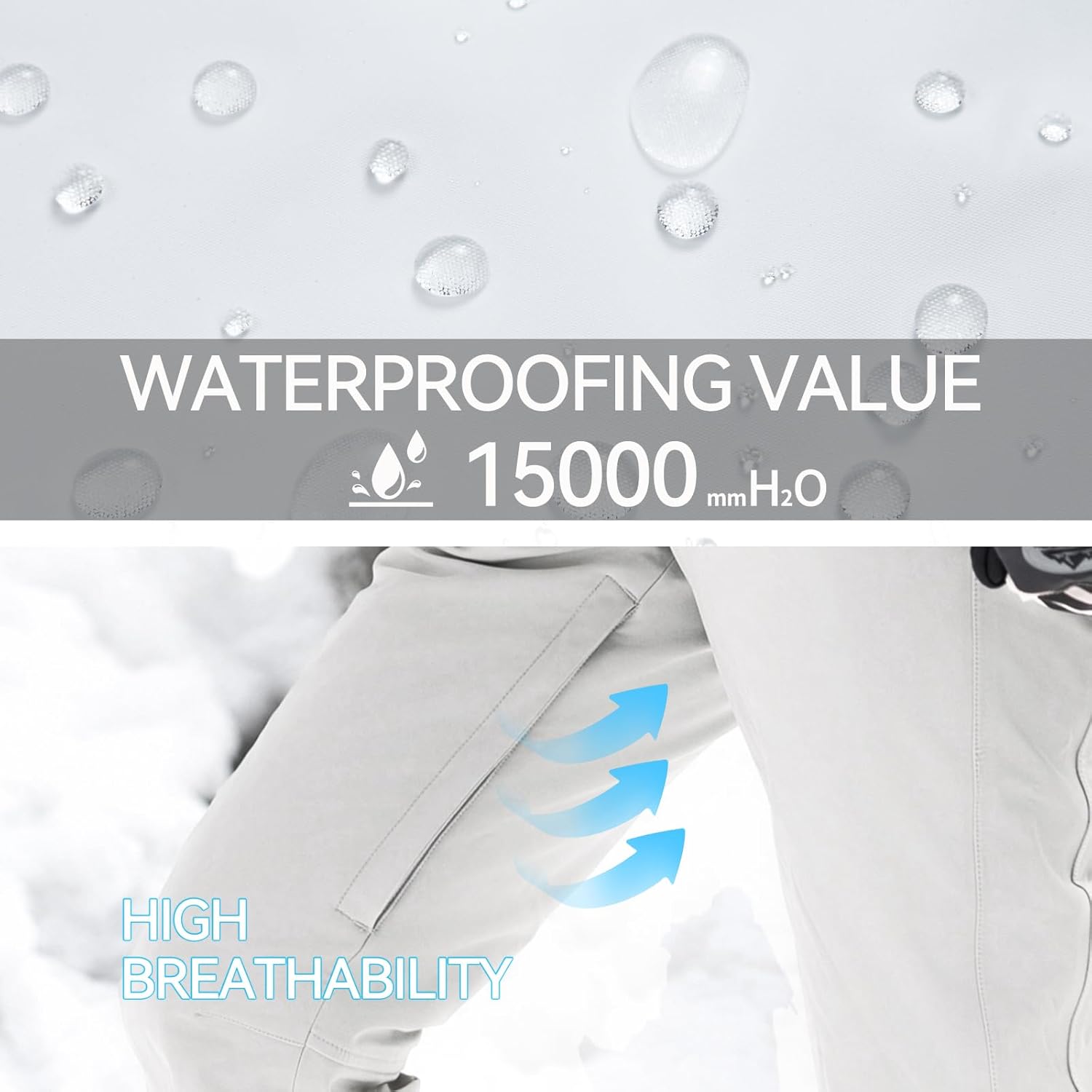 Ski Suit Womens Snow Suits One Piece, Winter Waterproof Windproof Cute Snow Outfits, Underarm Vent Snowsuit for Snowboarding - Image 5