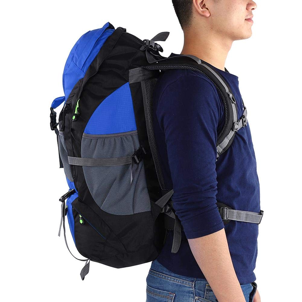 Alomejor Plecak turystyczny, 50 l, duży plecak turystyczny, outdoorowy, podróżny, wspinaczka górska, plecak kempingowy, dla mężczyzn i kobiet (56 x 36 x 23 cm, niebieski), niebieski