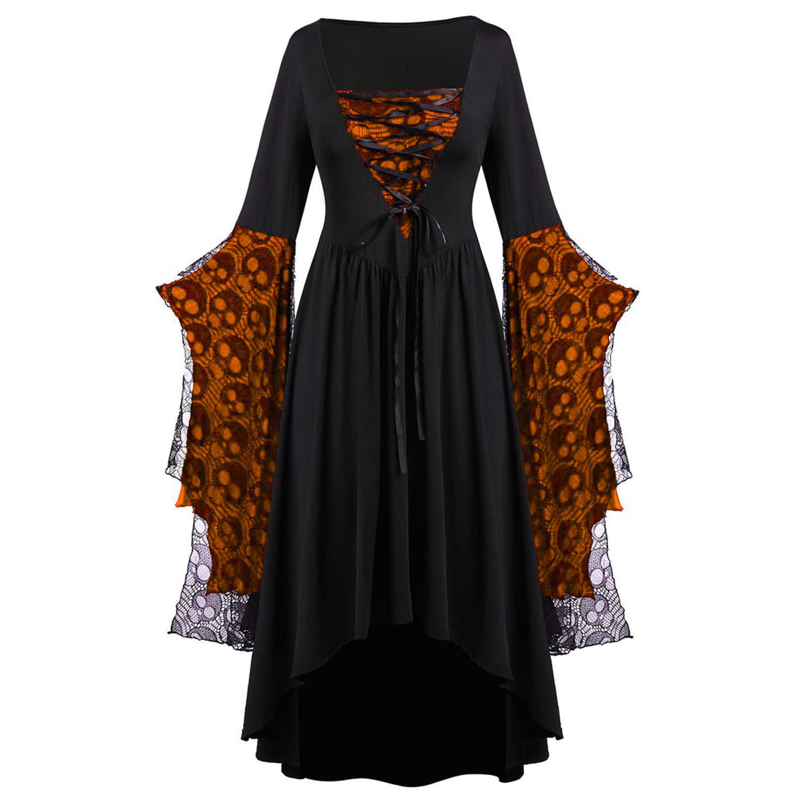 AMhomely Halloween Costumes Lace Skeleton Women - Gothic Dress Festival